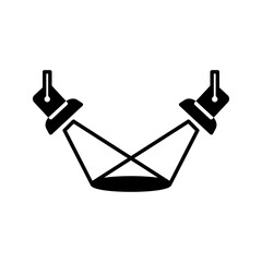 spotlight icon. Searchlight icon color editable