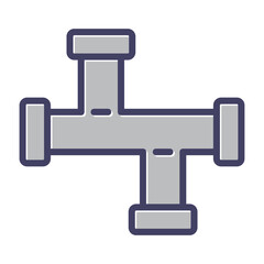 Fototapeta premium Conduit Pipe Vector Icon