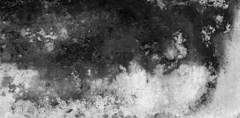 Black rain stains on cement wall