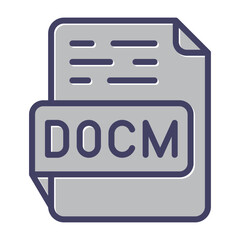 DOCM Vector Icon