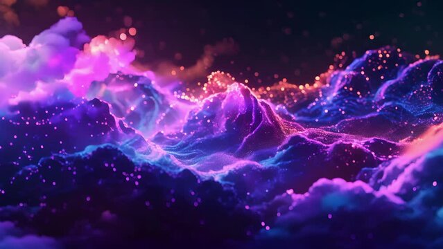 Immerse yourself in a mesmerizing array of colorful plasma synth waves as they seem to come alive and sway to the beat.