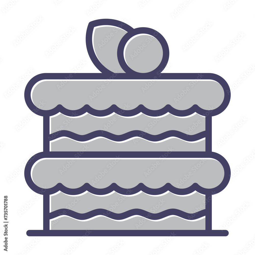 Canvas Prints Cake Vector Icon