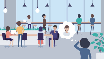 16:9｜フリーアドレスのデメリットは誰がどこに居るかすぐに見つからないこと