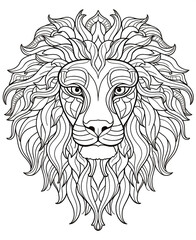 Male lion head vector design animal illustration mascot character