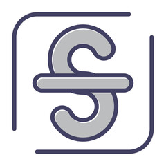 Strikethrough Vector Icon