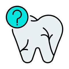 Problem. Dental icon set - Colorline Icon