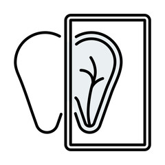 X ray. Dental icon set - Colorline Icon