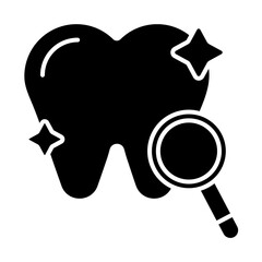 Check up. Dental icon set - solid Icon