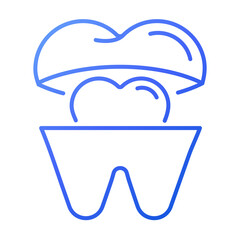 Dental Crown. Dental icon set - gradient Icon