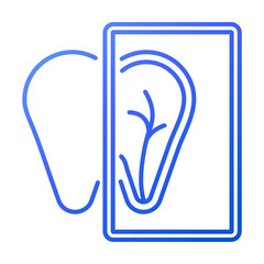 X ray. Dental icon set - gradient Icon