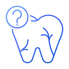 Problem. Dental icon set - gradient Icon