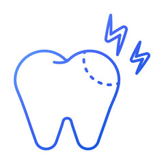 Have a toothache. Dental icon set - gradient Icon