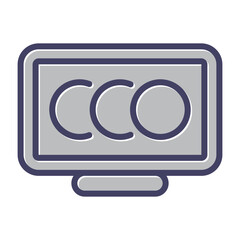 Obraz premium Desktop Computer Vector Icon