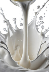 Milk splash (transparent background) png with alpha channel