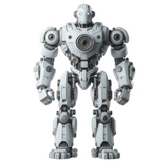 Robotic Character: Dynamic 3D Model, Transparent Background