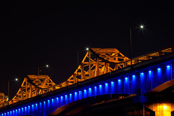 View of the bridge in the night