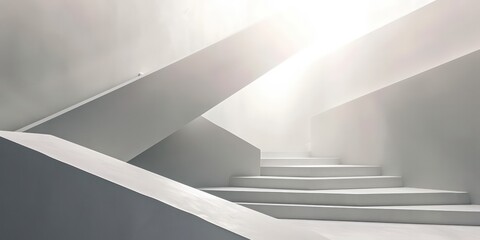 Obraz premium Geometric abstract on white light background.