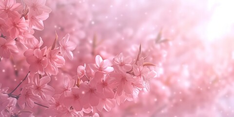 Pink pastel background with florals, delicate hues caressing the senses like a gentle breeze, soothing and tranquil.