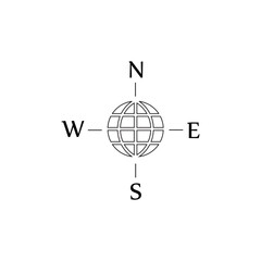 compass icon on white background