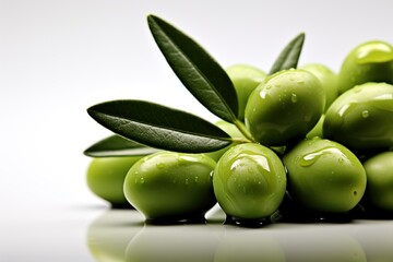 bunch of olives on isolated background