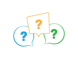Obraz premium question mark on white backgroud 