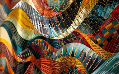 close up of colorful fabric