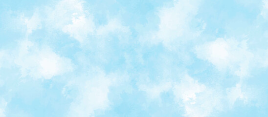 Blue sky with cloud .Beautiful blue sky with white clouds .bright cloud cover in the sun calm clear winter air background .gradient light white background.	