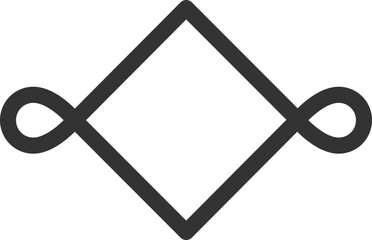 Flawless Monoline Emblem Minimalist Flat Logo Vector