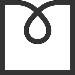 Flawless Monoline Emblem Minimalist Flat Logo Vector