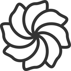  Round Simple Black Line Logo Template