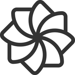  Round Simple Black Line Logo Template