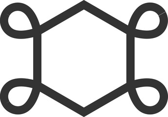 Flawless Monoline Emblem Minimalist Flat Logo Vector
