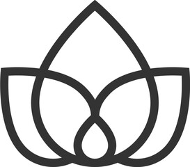 Flawless Monoline Emblem Minimalist Flat Logo Vector