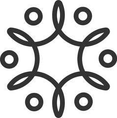 Flawless Monoline Emblem Minimalist Flat Logo Vector