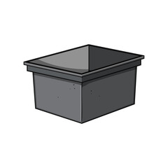 storage plastic crate cartoon vector illustration
