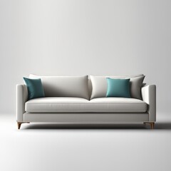 white sofa on modern interior background, living room, Scandinavian style, 3D rendering, 3D illustration