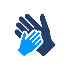 Child care solid icon. Vector illustration isolated on white background.