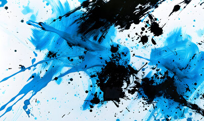 Black and blue abstract background, Generative AI