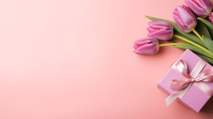 Obraz na płótnie Canvas Pink tulips