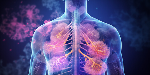 Illustrating Lung Health: Holographic Display of Lung Cancer, Disease Treatment, and Respiratory Illnesses like Pneumonia