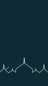 Eid Al Fitr Line Art Animation