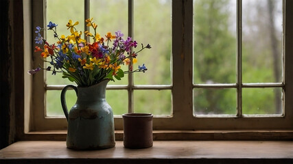 Flower Vase In the Window