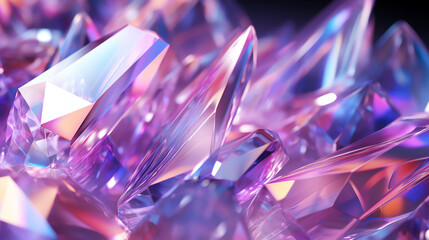 Holographic abstract 3D shapes background picture material