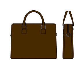 Business bag , briefcase vector template illustration