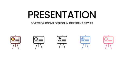 Presentation icon vector stock illustration.