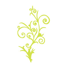 Abstract Green Vine Plant Icon