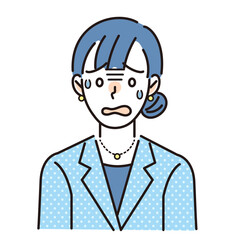 大失敗をして焦る女性会社員 ビジネスマン