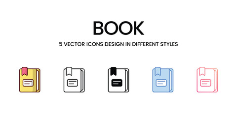 Book icon vector stock illustration.