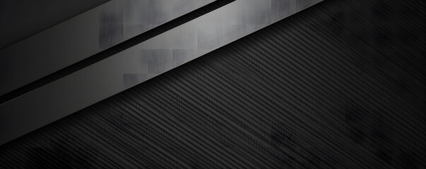 Obraz premium A sleek and textured visual effect is showcased in the illustration with a black carbon fiber background set against an abstract dark backdrop.