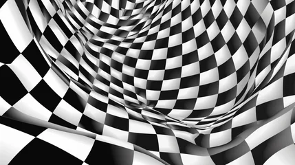 Poster Trippy checkerboard © Cybonad